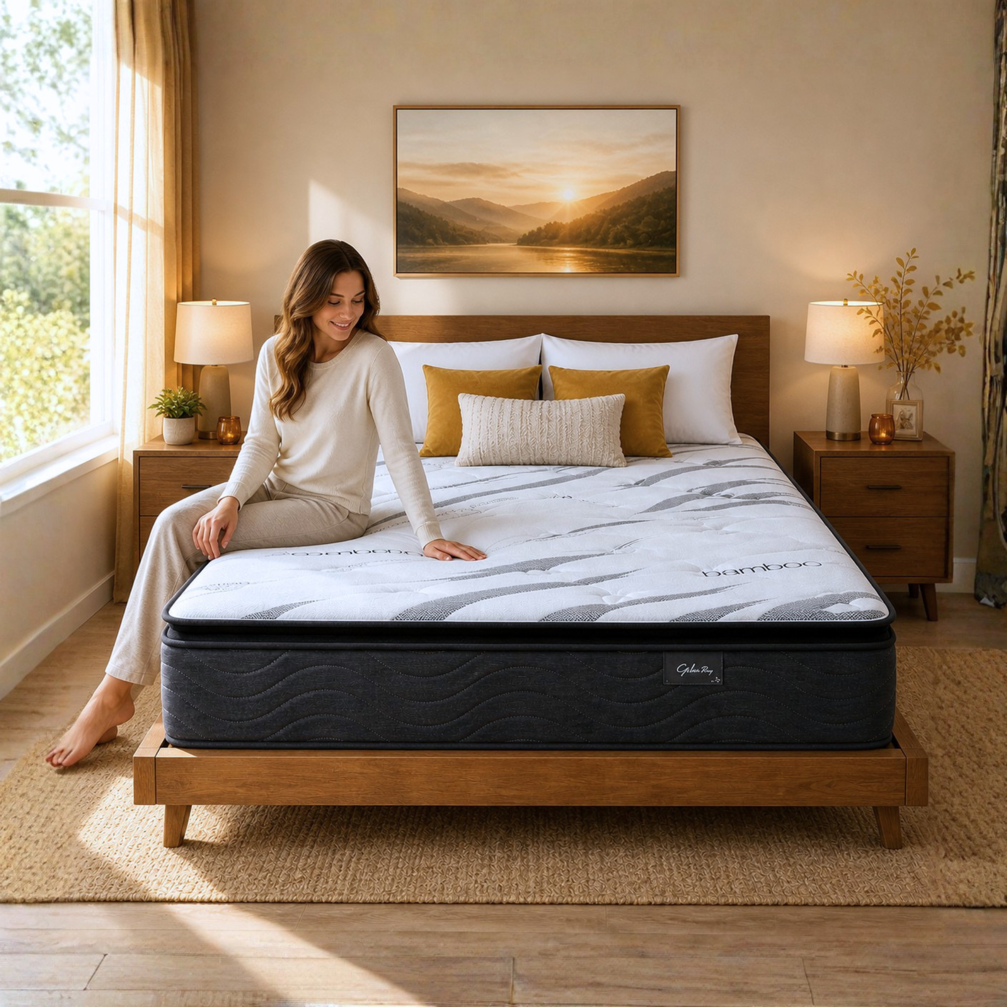 Golden Ray Extra Plush 12” QuiltSoft™ Bamboo Hybrid Mattress